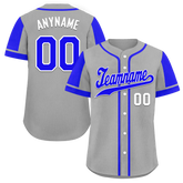 Custom Gray Purple Raglan Sleeves Personalized Authentic Baseball Jersey BSBJ01-D017189